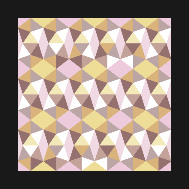 pentagons in brown, light pink and yellow by colorofmagic