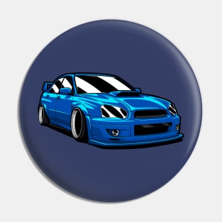 Blue Impreza WRX STI Stance Pin