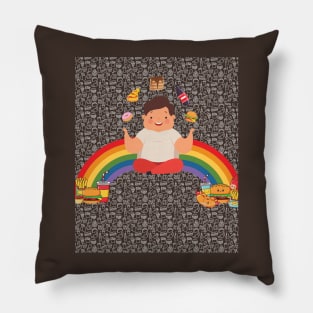 Fast Food Rainbow Pillow