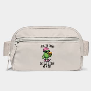 Cool Cuke Living the Dream One Bad Decision at a Time funny cannibal sarcasm Bag