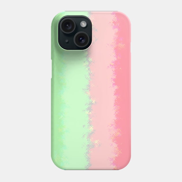 Pencil Strokes Of Greens and Pinks Phone Case by Peaceful Space AS