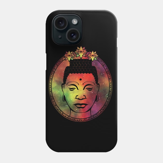 Gautama Buddha Lotus Portrait Phone Case by MellowGroove