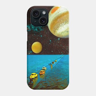 Infinite Sea - Space Collage, Retro Futurism, Sci-Fi Phone Case