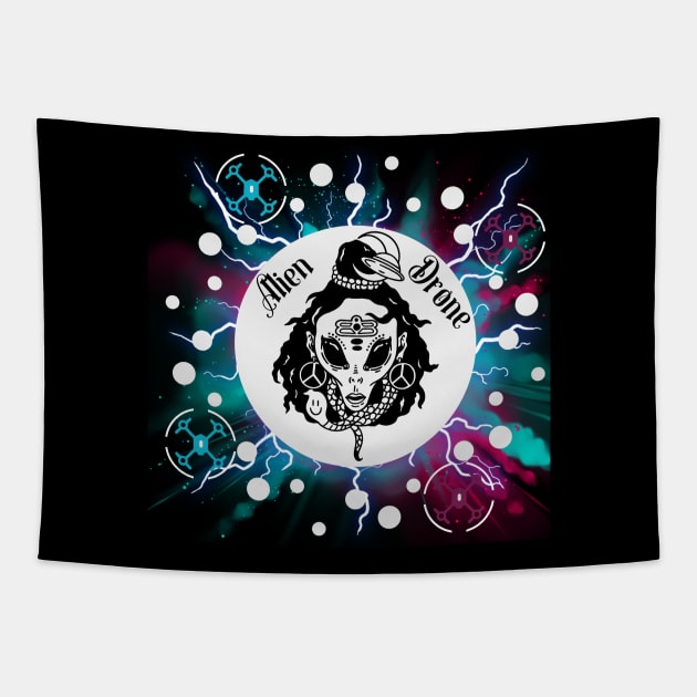 alien drone anarchy Tapestry by Greenmillion