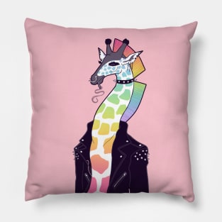 Punk Giraffe Pillow