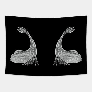 Y-Horned Treehoppers in Love - detailed insect design Tapestry