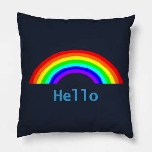 Hello Rainbow Pillow