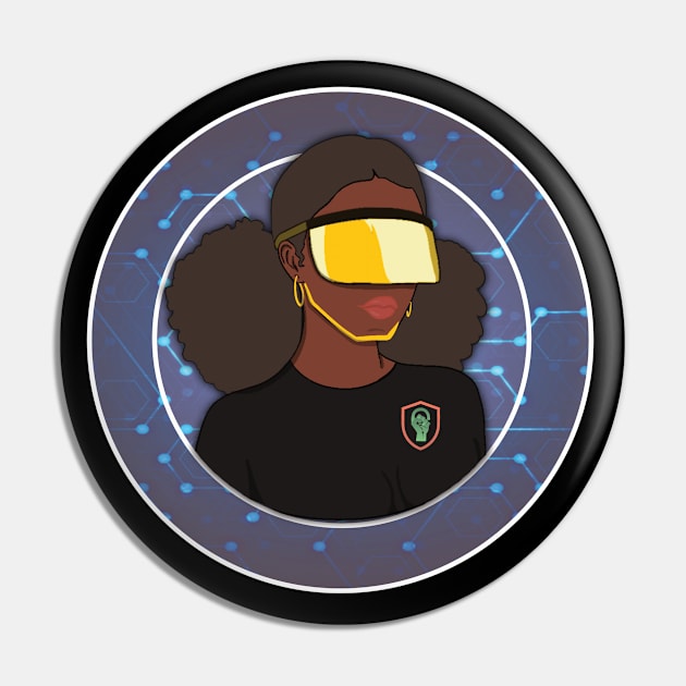 BIC Cyborg Design Pin by blacksincyberconference