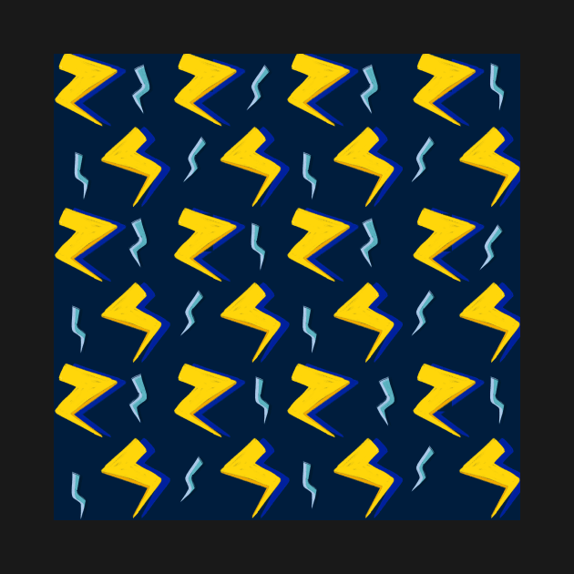 Yellow and Blue Lightning Bolt by kelnan