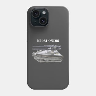 M50A1 Ontos wht-txt Phone Case