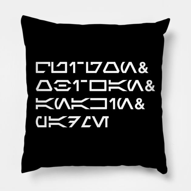 SW Prequel Aurebesh Pillow by TeShirts