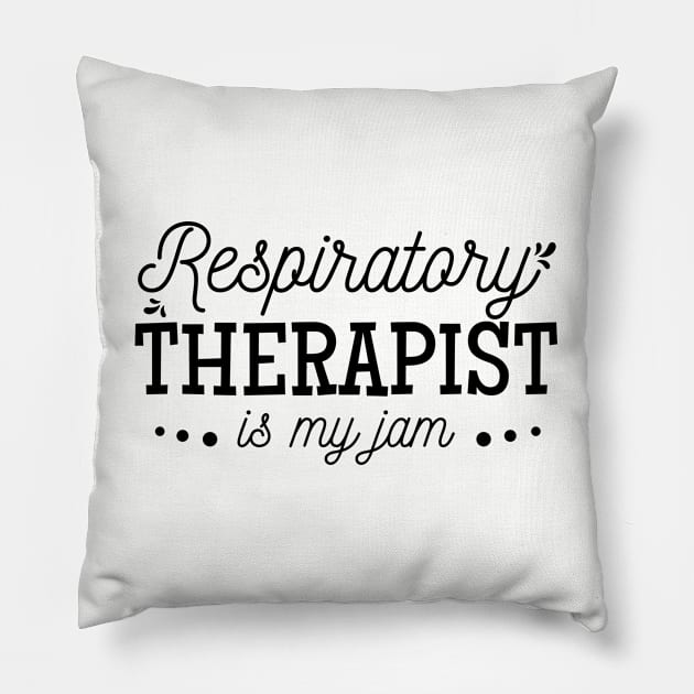 respiratory therapist is my jam funny, Pillow by mezy