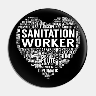 Sanitation Worker Heart Pin