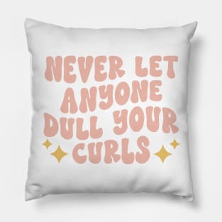 Curly Hair Quote Pillow