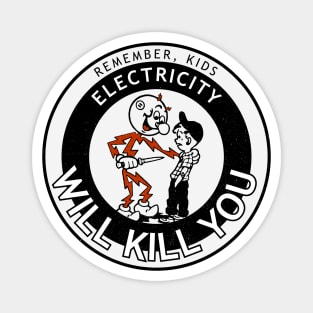 Electricity PSA - Reddy Kilowatt is a bad man. Magnet