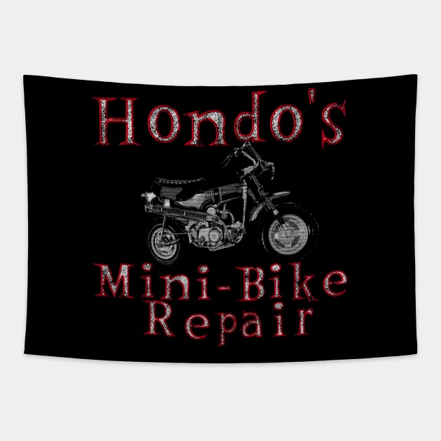 Hondo's Mini-Bike Repair Tapestry by FnWookeeStudios