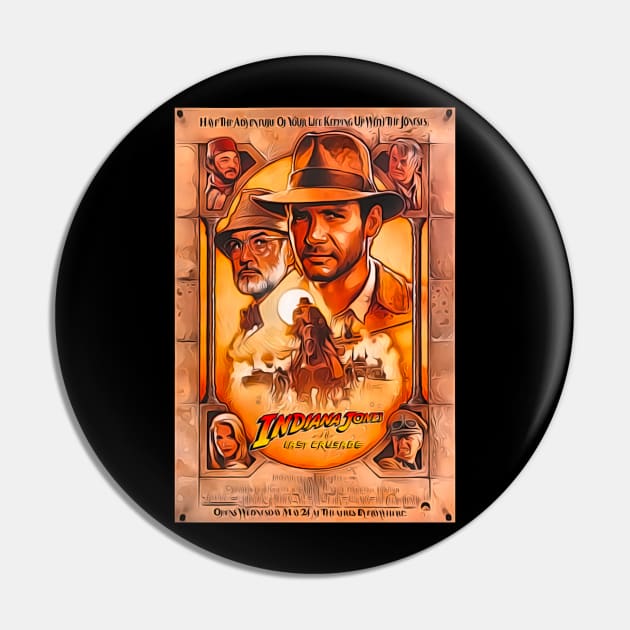 Indiana jones retro last crusade Pin by SAN ART STUDIO 