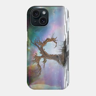 Old tree on chess board Phone Case