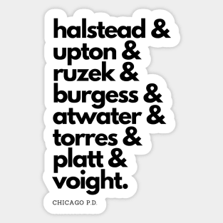 Chicago - Black Sticker for Sale by daynamichelle