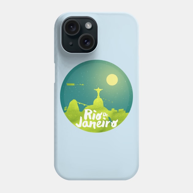 Rio De Janeiro - Artdeco Snow Globe Phone Case by Lumos19Studio