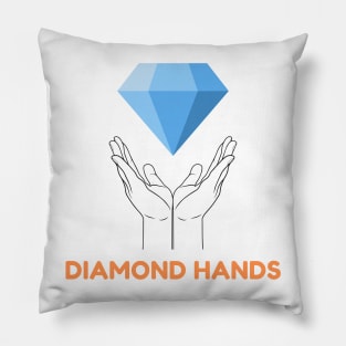 Diamond Hands Hold The Line GME Gamestonks wallstreetbets Stonks. Pillow