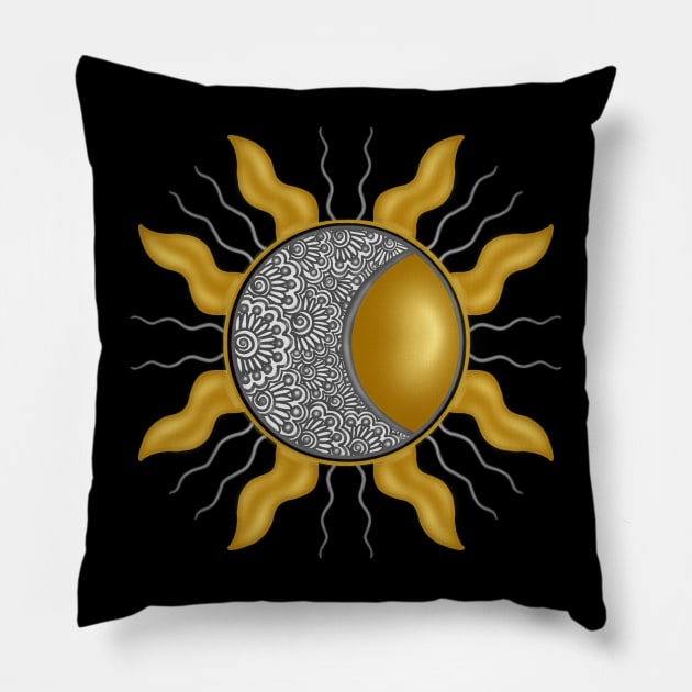 SunMoon Pillow by Hennamorphosis