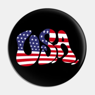 USA flag hype design Pin