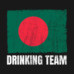 Bangladeshi Drinking Team Graphic for Men Women Funny Bangladesh Flag T-Shirt