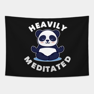 Funny Yoga Heavily Meditated Panda Namaste Meditate Relax Tapestry