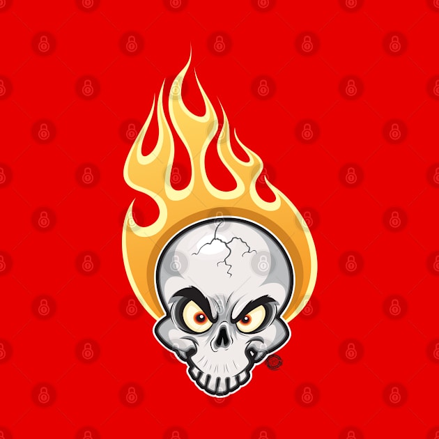 Flaming Skull by Goin Ape Studios