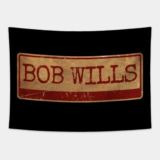 Aliska text red retro Bob Wills Tapestry