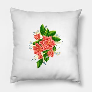 Bouquet with red flowers Pillow