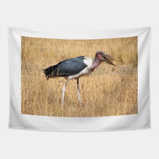 Marabou Stork, Leptoptilos crumeniferus, Kenya Tapestry