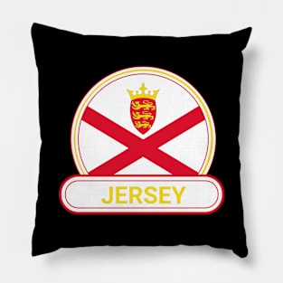 Jersey Country Badge - Jersey Flag Pillow