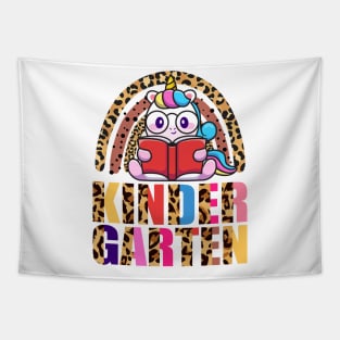 Kindergarten Rainbow Leopard Funny Unicorn Teacher Student School Tapestry