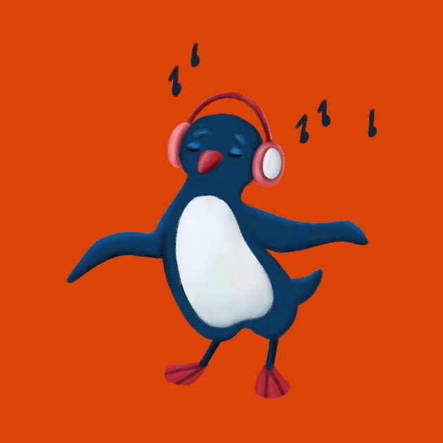 Penguin Music Party by JoanTatley