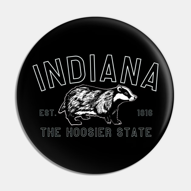 Indiana Badger Pin by Downtown Rose