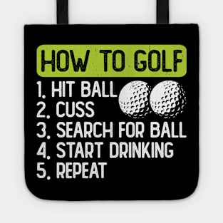 How To Golf T Shirt For Women Men Tote