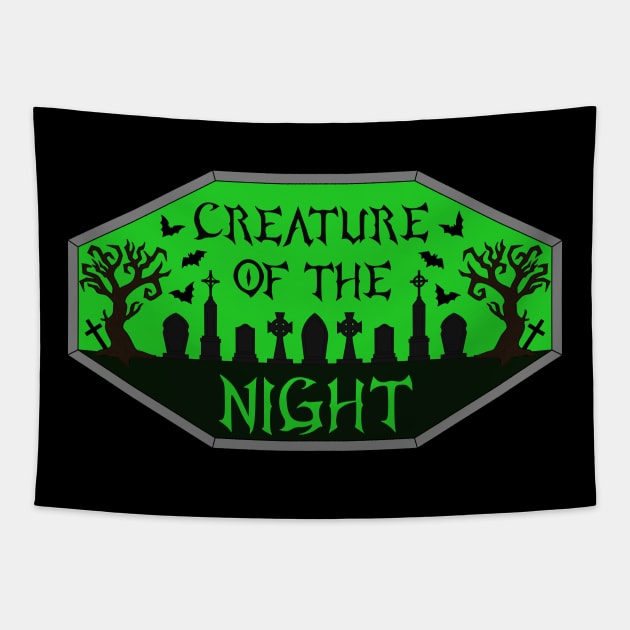Creature of the Night Cemetery in Green Tapestry by RavenWake
