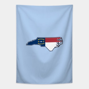 North Carolina with Flag Emblem Tapestry