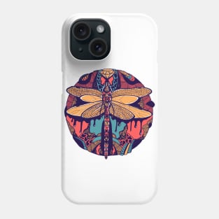 Retro Triad Circle of the Dragonfly Phone Case