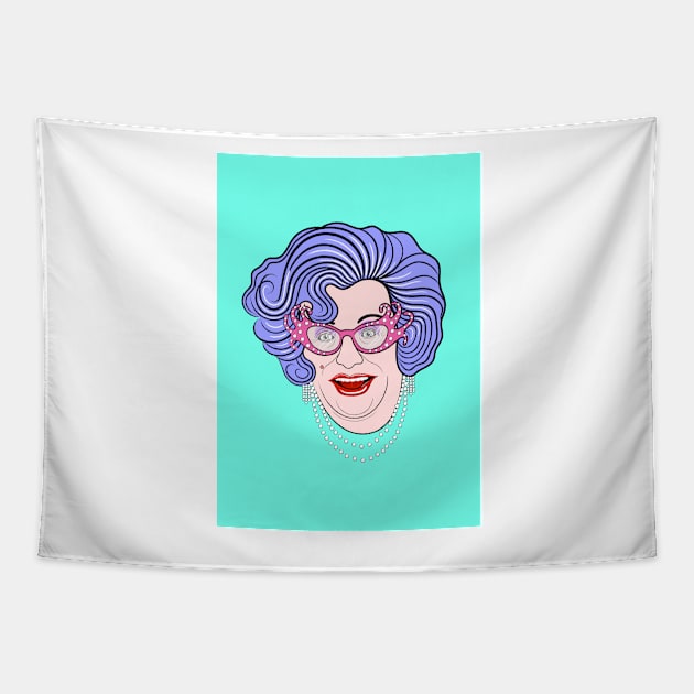 Dame Edna Everage Tapestry by AdamRegester