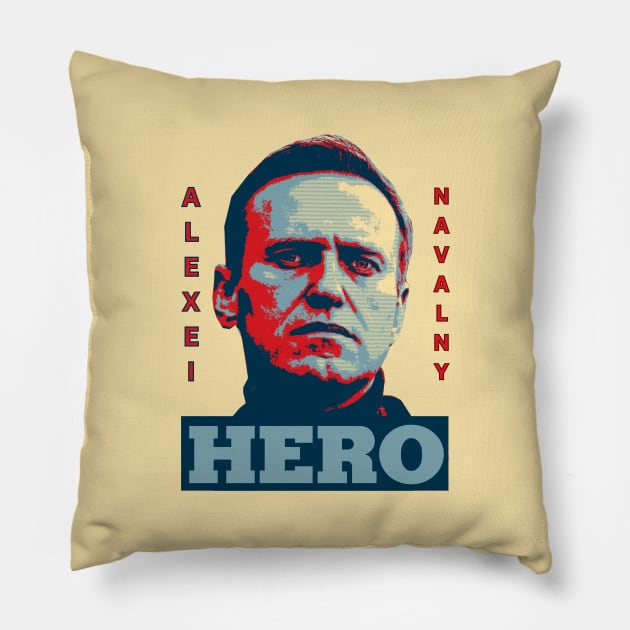 ALEXEI NAVALNY - HERO Pillow by ProgressiveMOB