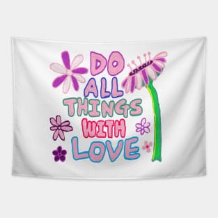 do things  with love, oil painting Tapestry