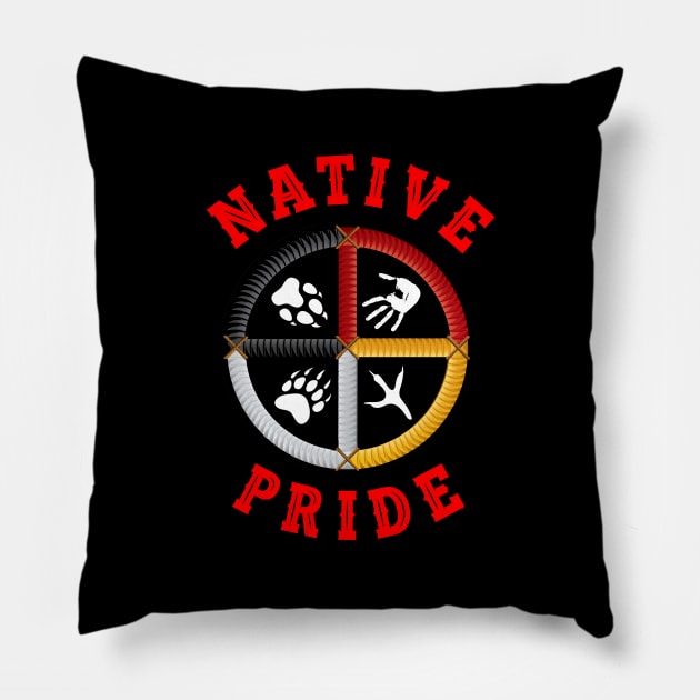 NATIVE PRIDE 3 Pillow by GardenOfNightmares