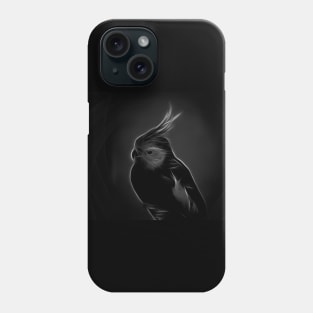 cockatiel - black white Phone Case