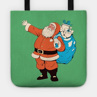 Vintage Santa Claus Christmas Illustration Tote