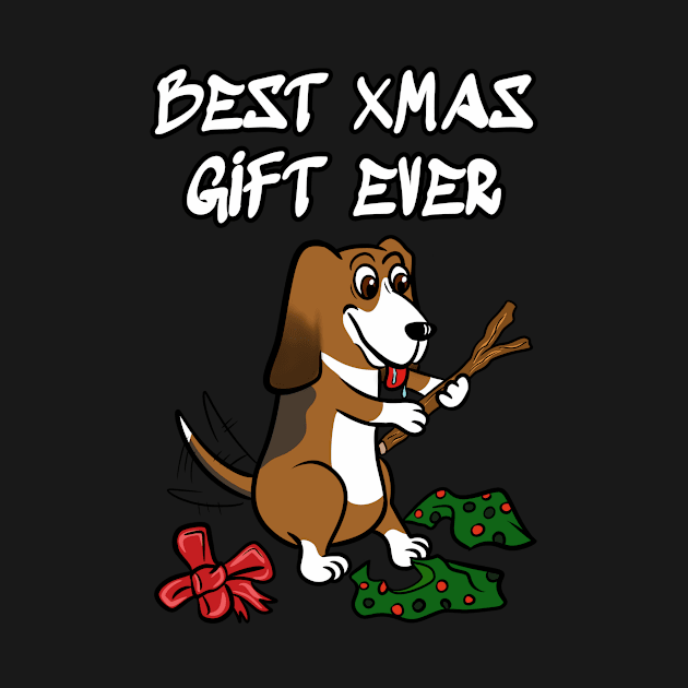 Funny Basset Hound Best Xmas Gift Ever Christmas by blacklines