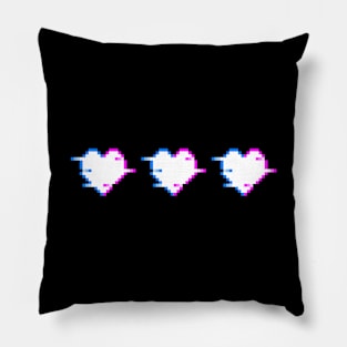 Glitch Hearts Pillow