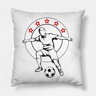 Soccer Club Retro Emblem Pillow